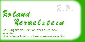 roland mermelstein business card